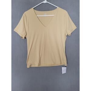 MANGOPOP Womens Square Neck T Shirt Short Sleeve Top Fitted Tee XXXL